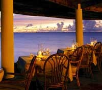 Romantic outdoor dining
